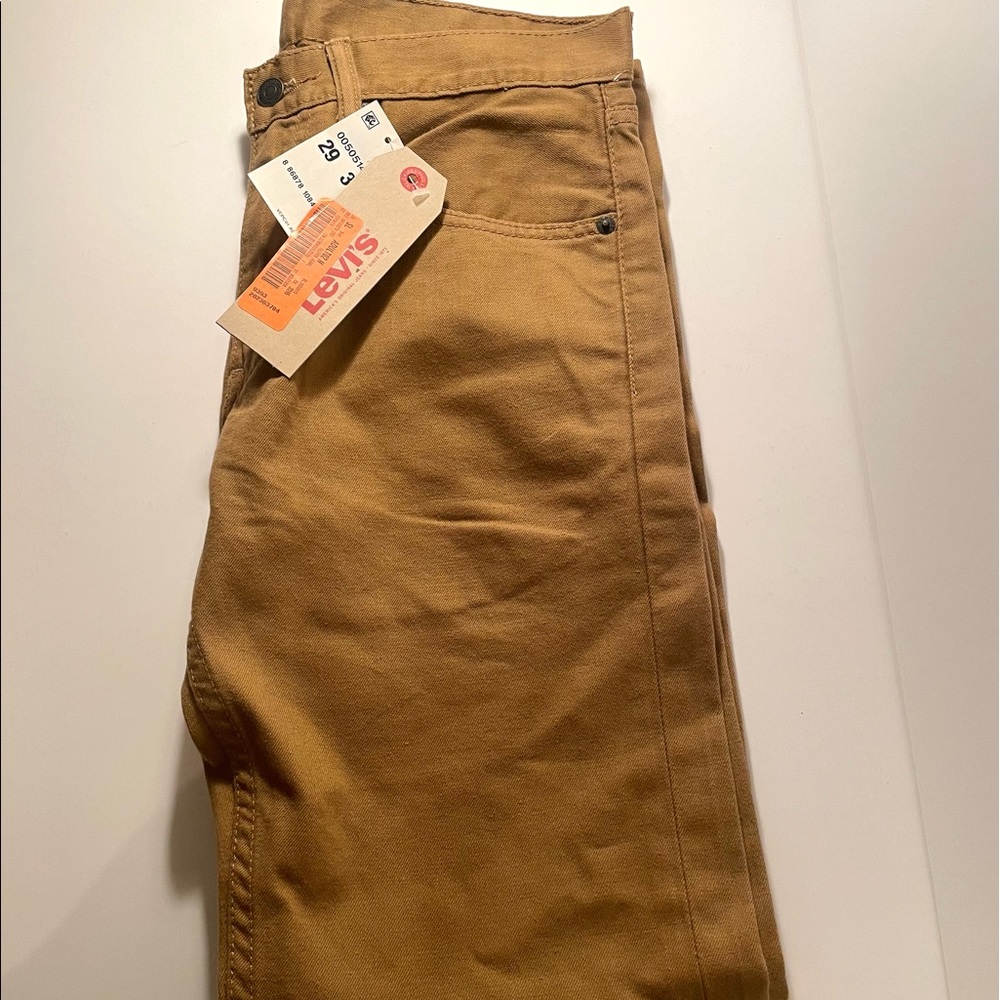 Original Levi’s Mens Tan Jeans Straight Leg